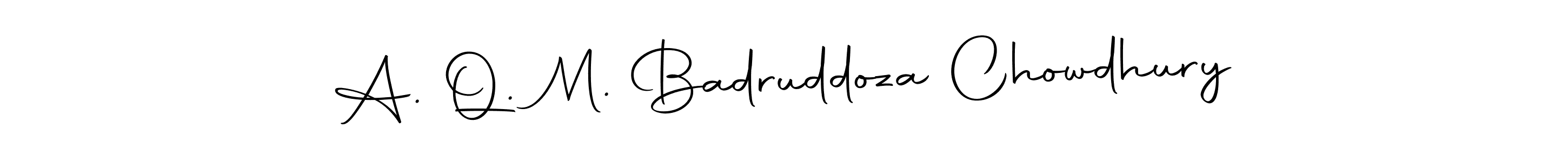 You should practise on your own different ways (Autography-DOLnW) to write your name (A. Q. M. Badruddoza Chowdhury) in signature. don't let someone else do it for you. A. Q. M. Badruddoza Chowdhury signature style 10 images and pictures png