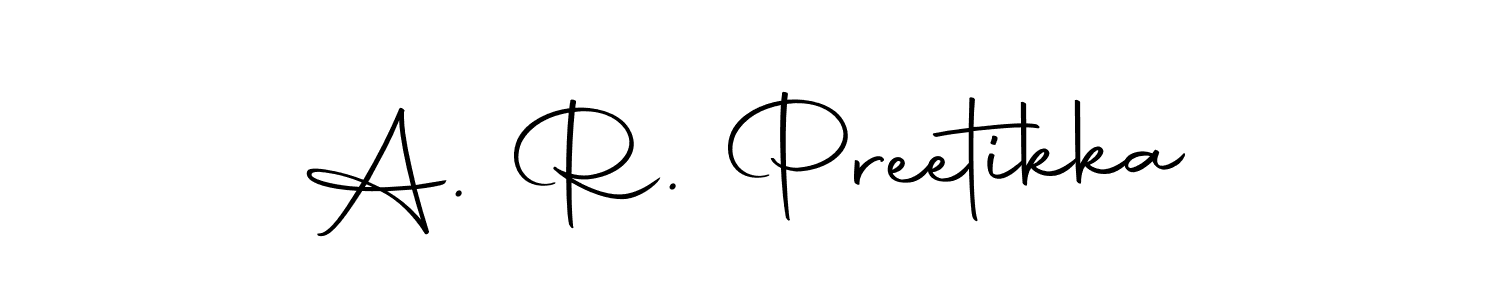 if you are searching for the best signature style for your name A. R. Preetikka. so please give up your signature search. here we have designed multiple signature styles  using Autography-DOLnW. A. R. Preetikka signature style 10 images and pictures png