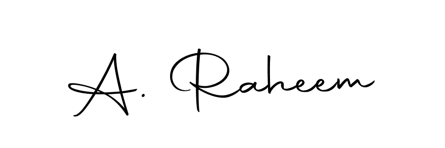 How to make A. Raheem name signature. Use Autography-DOLnW style for creating short signs online. This is the latest handwritten sign. A. Raheem signature style 10 images and pictures png