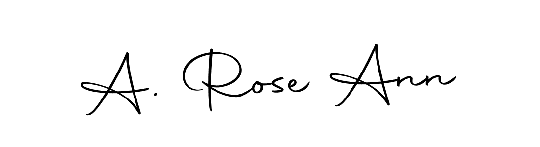 How to make A. Rose Ann name signature. Use Autography-DOLnW style for creating short signs online. This is the latest handwritten sign. A. Rose Ann signature style 10 images and pictures png