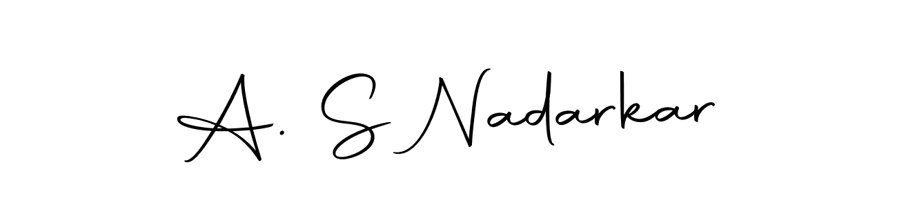 How to Draw A. S Nadarkar signature style? Autography-DOLnW is a latest design signature styles for name A. S Nadarkar. A. S Nadarkar signature style 10 images and pictures png