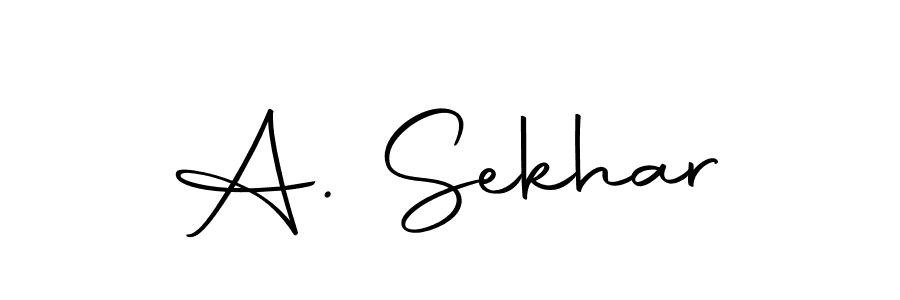 Design your own signature with our free online signature maker. With this signature software, you can create a handwritten (Autography-DOLnW) signature for name A. Sekhar. A. Sekhar signature style 10 images and pictures png