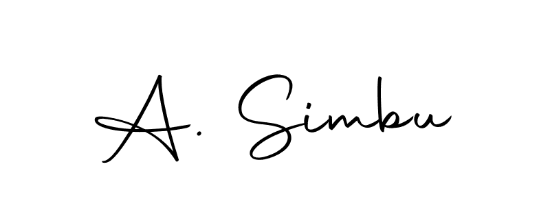 How to make A. Simbu name signature. Use Autography-DOLnW style for creating short signs online. This is the latest handwritten sign. A. Simbu signature style 10 images and pictures png