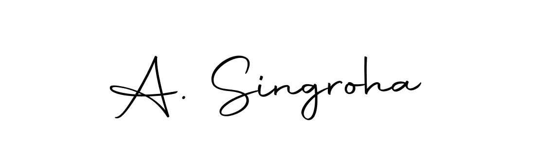 Use a signature maker to create a handwritten signature online. With this signature software, you can design (Autography-DOLnW) your own signature for name A. Singroha. A. Singroha signature style 10 images and pictures png