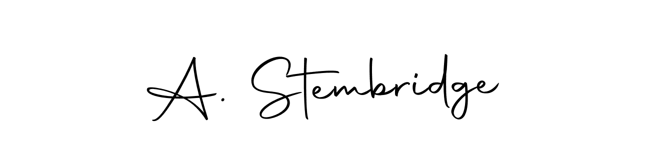 Create a beautiful signature design for name A. Stembridge. With this signature (Autography-DOLnW) fonts, you can make a handwritten signature for free. A. Stembridge signature style 10 images and pictures png