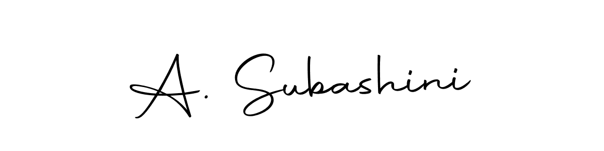 Create a beautiful signature design for name A. Subashini. With this signature (Autography-DOLnW) fonts, you can make a handwritten signature for free. A. Subashini signature style 10 images and pictures png