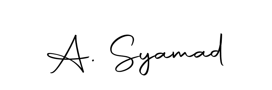 Create a beautiful signature design for name A. Syamad. With this signature (Autography-DOLnW) fonts, you can make a handwritten signature for free. A. Syamad signature style 10 images and pictures png