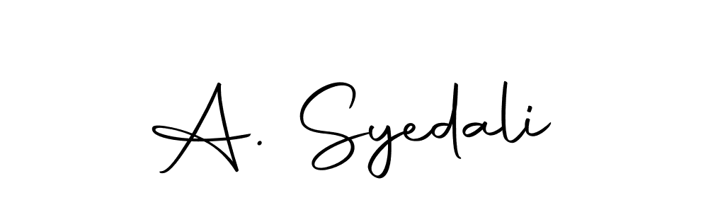 How to make A. Syedali name signature. Use Autography-DOLnW style for creating short signs online. This is the latest handwritten sign. A. Syedali signature style 10 images and pictures png