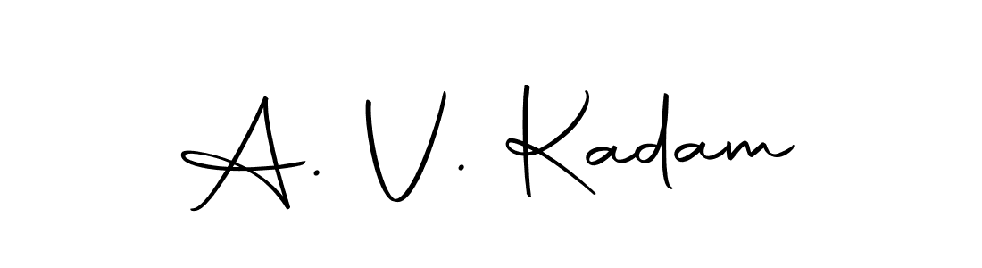 Similarly Autography-DOLnW is the best handwritten signature design. Signature creator online .You can use it as an online autograph creator for name A. V. Kadam. A. V. Kadam signature style 10 images and pictures png