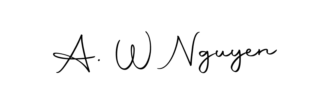 You should practise on your own different ways (Autography-DOLnW) to write your name (A. W Nguyen) in signature. don't let someone else do it for you. A. W Nguyen signature style 10 images and pictures png