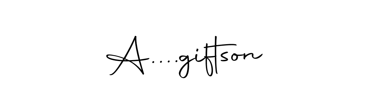 How to make A....giftson name signature. Use Autography-DOLnW style for creating short signs online. This is the latest handwritten sign. A....giftson signature style 10 images and pictures png