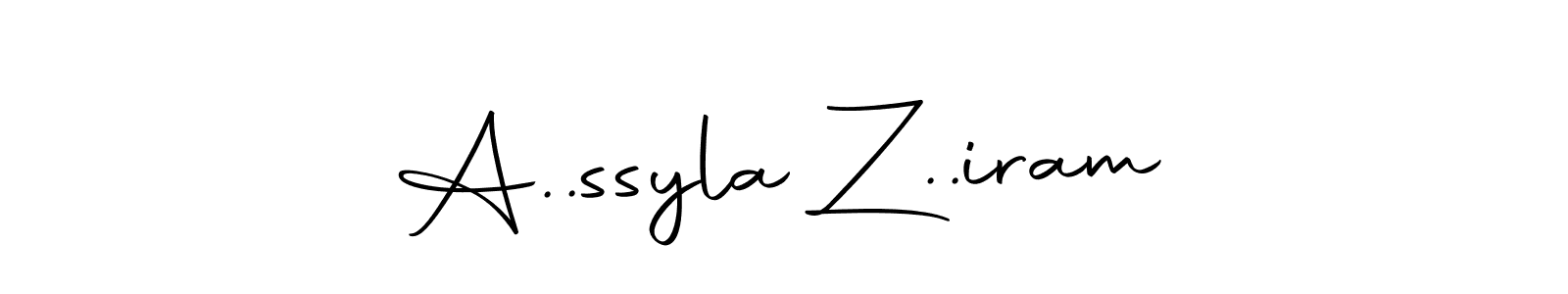 A..ssyla Z..iram stylish signature style. Best Handwritten Sign (Autography-DOLnW) for my name. Handwritten Signature Collection Ideas for my name A..ssyla Z..iram. A..ssyla Z..iram signature style 10 images and pictures png