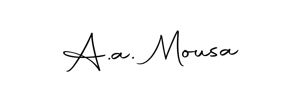 You should practise on your own different ways (Autography-DOLnW) to write your name (A.a. Mousa) in signature. don't let someone else do it for you. A.a. Mousa signature style 10 images and pictures png