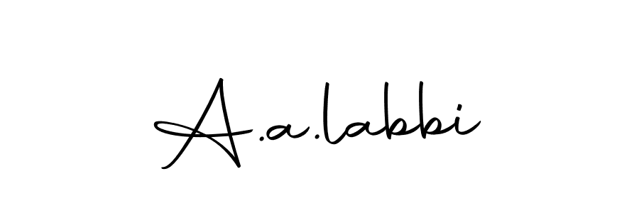 Make a beautiful signature design for name A.a.labbi. With this signature (Autography-DOLnW) style, you can create a handwritten signature for free. A.a.labbi signature style 10 images and pictures png