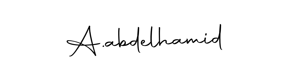 How to make A.abdelhamid name signature. Use Autography-DOLnW style for creating short signs online. This is the latest handwritten sign. A.abdelhamid signature style 10 images and pictures png