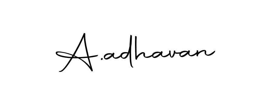 How to make A.adhavan name signature. Use Autography-DOLnW style for creating short signs online. This is the latest handwritten sign. A.adhavan signature style 10 images and pictures png