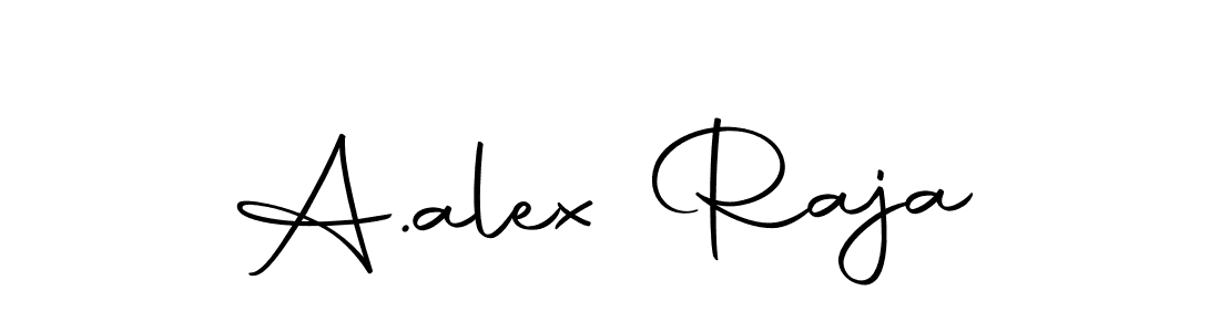 The best way (Autography-DOLnW) to make a short signature is to pick only two or three words in your name. The name A.alex Raja include a total of six letters. For converting this name. A.alex Raja signature style 10 images and pictures png