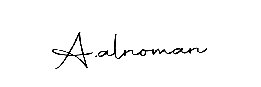 How to make A.alnoman name signature. Use Autography-DOLnW style for creating short signs online. This is the latest handwritten sign. A.alnoman signature style 10 images and pictures png