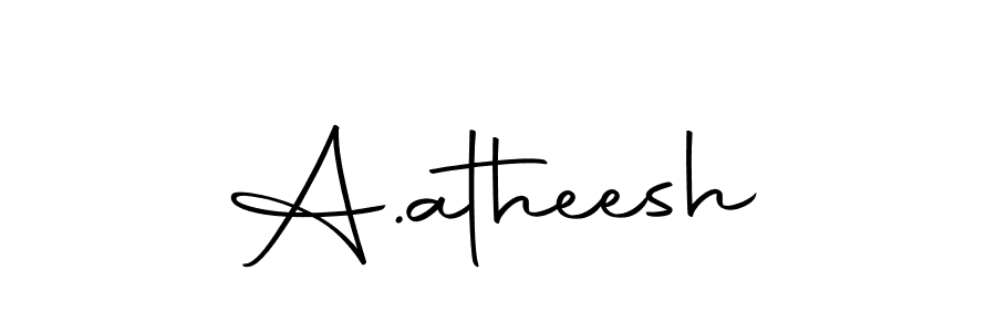 How to make A.atheesh name signature. Use Autography-DOLnW style for creating short signs online. This is the latest handwritten sign. A.atheesh signature style 10 images and pictures png