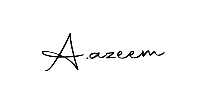 Design your own signature with our free online signature maker. With this signature software, you can create a handwritten (Autography-DOLnW) signature for name A.azeem. A.azeem signature style 10 images and pictures png