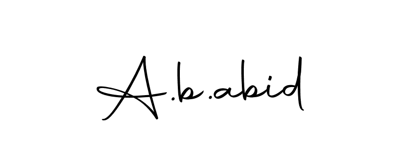 You should practise on your own different ways (Autography-DOLnW) to write your name (A.b.abid) in signature. don't let someone else do it for you. A.b.abid signature style 10 images and pictures png