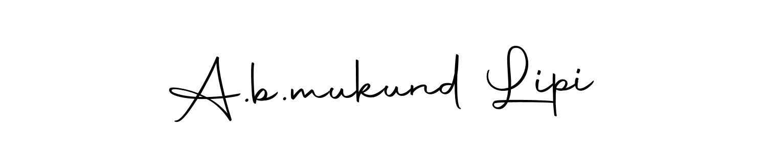 The best way (Autography-DOLnW) to make a short signature is to pick only two or three words in your name. The name A.b.mukund Lipi include a total of six letters. For converting this name. A.b.mukund Lipi signature style 10 images and pictures png