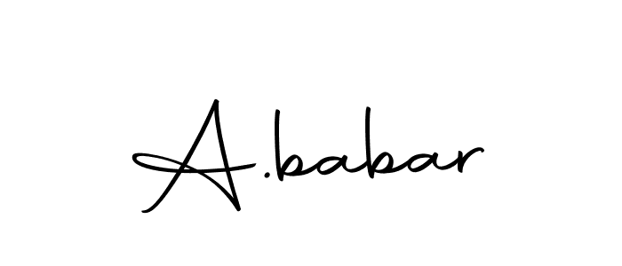 You should practise on your own different ways (Autography-DOLnW) to write your name (A.babar) in signature. don't let someone else do it for you. A.babar signature style 10 images and pictures png