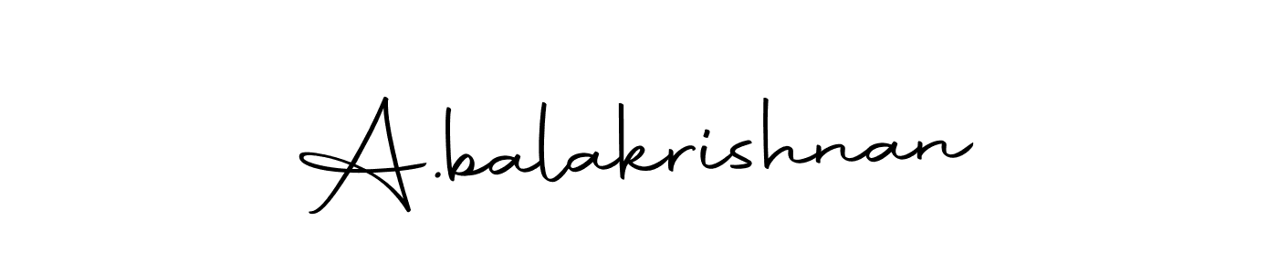 Design your own signature with our free online signature maker. With this signature software, you can create a handwritten (Autography-DOLnW) signature for name A.balakrishnan. A.balakrishnan signature style 10 images and pictures png