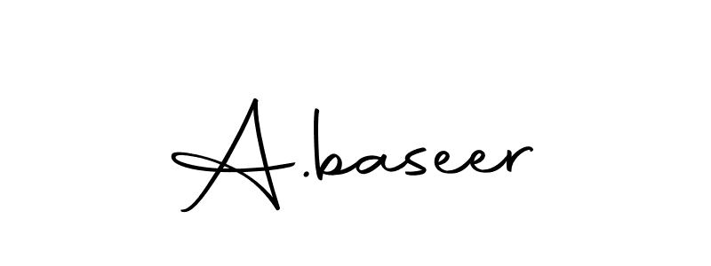 How to make A.baseer name signature. Use Autography-DOLnW style for creating short signs online. This is the latest handwritten sign. A.baseer signature style 10 images and pictures png