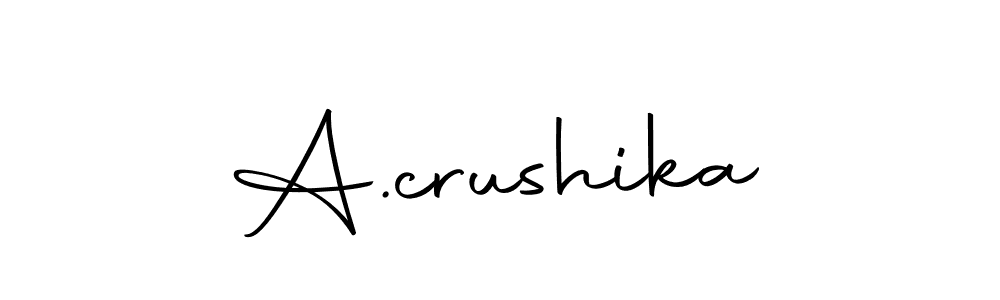 You can use this online signature creator to create a handwritten signature for the name A.crushika. This is the best online autograph maker. A.crushika signature style 10 images and pictures png