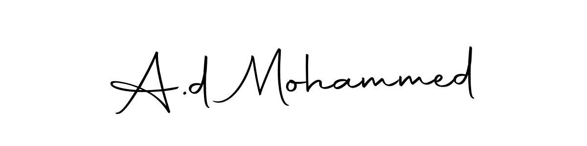 You should practise on your own different ways (Autography-DOLnW) to write your name (A.d Mohammed) in signature. don't let someone else do it for you. A.d Mohammed signature style 10 images and pictures png