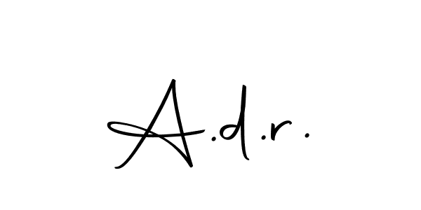 You should practise on your own different ways (Autography-DOLnW) to write your name (A.d.r.) in signature. don't let someone else do it for you. A.d.r. signature style 10 images and pictures png