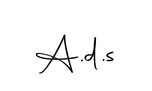 Make a beautiful signature design for name A.d.s. With this signature (Autography-DOLnW) style, you can create a handwritten signature for free. A.d.s signature style 10 images and pictures png