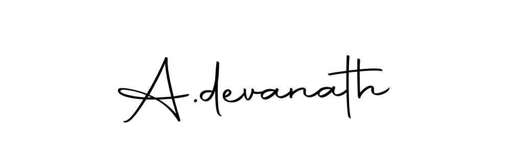 Design your own signature with our free online signature maker. With this signature software, you can create a handwritten (Autography-DOLnW) signature for name A.devanath. A.devanath signature style 10 images and pictures png
