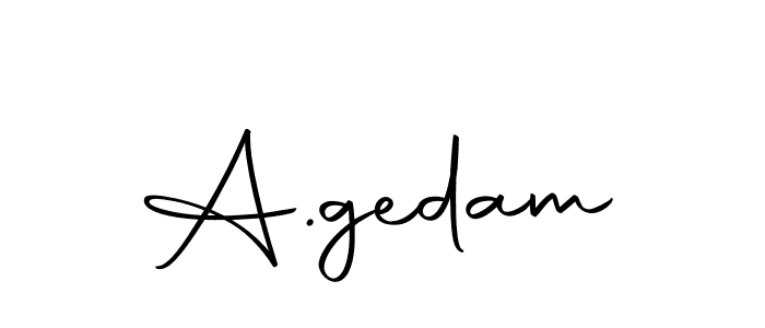 You can use this online signature creator to create a handwritten signature for the name A.gedam. This is the best online autograph maker. A.gedam signature style 10 images and pictures png