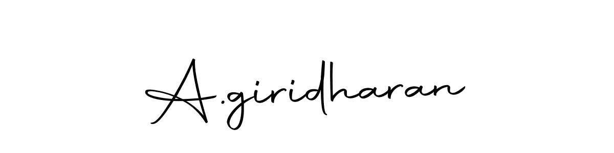 Design your own signature with our free online signature maker. With this signature software, you can create a handwritten (Autography-DOLnW) signature for name A.giridharan. A.giridharan signature style 10 images and pictures png