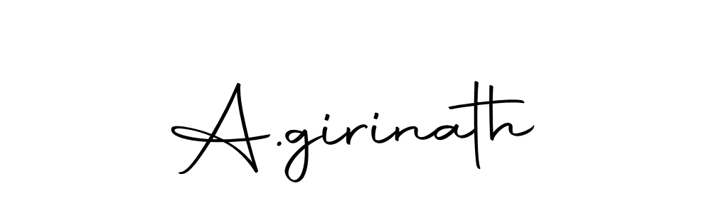 Use a signature maker to create a handwritten signature online. With this signature software, you can design (Autography-DOLnW) your own signature for name A.girinath. A.girinath signature style 10 images and pictures png