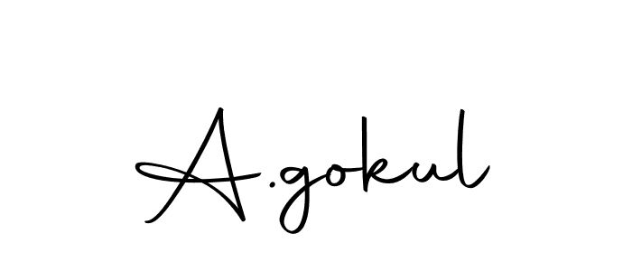 The best way (Autography-DOLnW) to make a short signature is to pick only two or three words in your name. The name A.gokul include a total of six letters. For converting this name. A.gokul signature style 10 images and pictures png