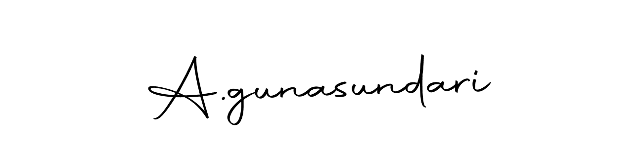 Create a beautiful signature design for name A.gunasundari. With this signature (Autography-DOLnW) fonts, you can make a handwritten signature for free. A.gunasundari signature style 10 images and pictures png