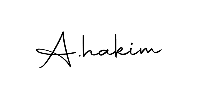 Create a beautiful signature design for name A.hakim. With this signature (Autography-DOLnW) fonts, you can make a handwritten signature for free. A.hakim signature style 10 images and pictures png