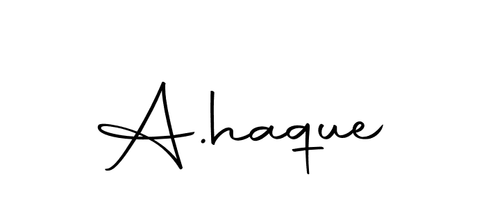 You should practise on your own different ways (Autography-DOLnW) to write your name (A.haque) in signature. don't let someone else do it for you. A.haque signature style 10 images and pictures png