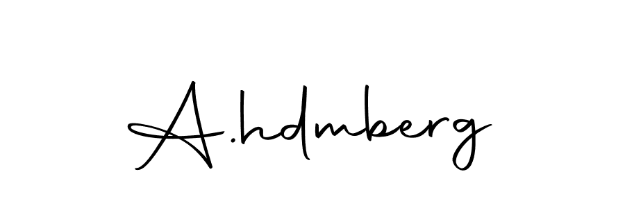 The best way (Autography-DOLnW) to make a short signature is to pick only two or three words in your name. The name A.hdmberg include a total of six letters. For converting this name. A.hdmberg signature style 10 images and pictures png