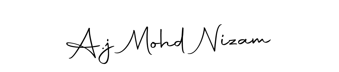 The best way (Autography-DOLnW) to make a short signature is to pick only two or three words in your name. The name A.j Mohd Nizam include a total of six letters. For converting this name. A.j Mohd Nizam signature style 10 images and pictures png