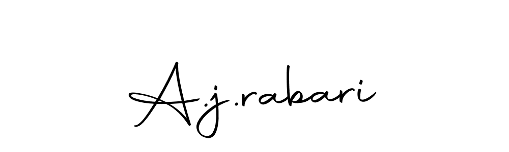 You should practise on your own different ways (Autography-DOLnW) to write your name (A.j.rabari) in signature. don't let someone else do it for you. A.j.rabari signature style 10 images and pictures png