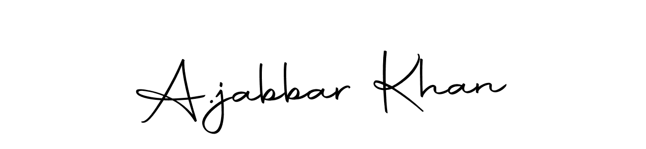 Design your own signature with our free online signature maker. With this signature software, you can create a handwritten (Autography-DOLnW) signature for name A.jabbar Khan. A.jabbar Khan signature style 10 images and pictures png