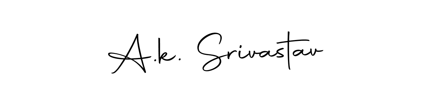 Use a signature maker to create a handwritten signature online. With this signature software, you can design (Autography-DOLnW) your own signature for name A.k. Srivastav. A.k. Srivastav signature style 10 images and pictures png