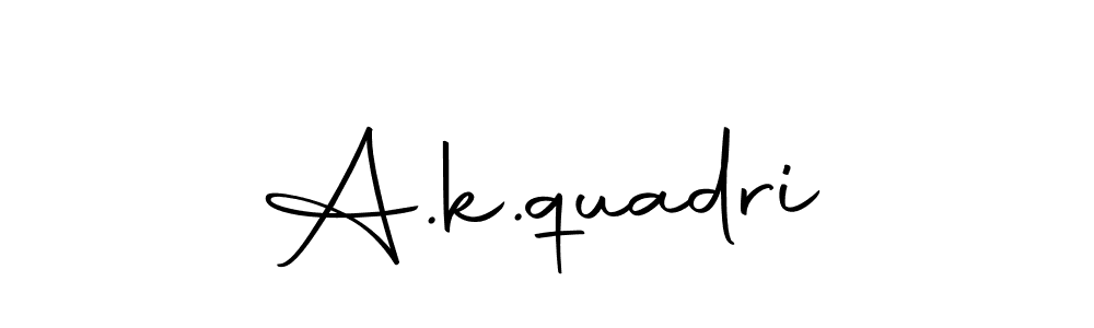 Design your own signature with our free online signature maker. With this signature software, you can create a handwritten (Autography-DOLnW) signature for name A.k.quadri. A.k.quadri signature style 10 images and pictures png