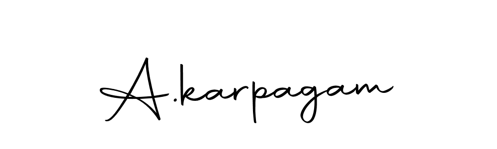 The best way (Autography-DOLnW) to make a short signature is to pick only two or three words in your name. The name A.karpagam include a total of six letters. For converting this name. A.karpagam signature style 10 images and pictures png