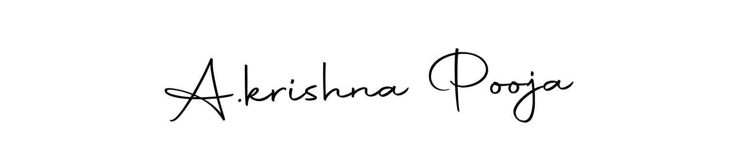 Design your own signature with our free online signature maker. With this signature software, you can create a handwritten (Autography-DOLnW) signature for name A.krishna Pooja. A.krishna Pooja signature style 10 images and pictures png