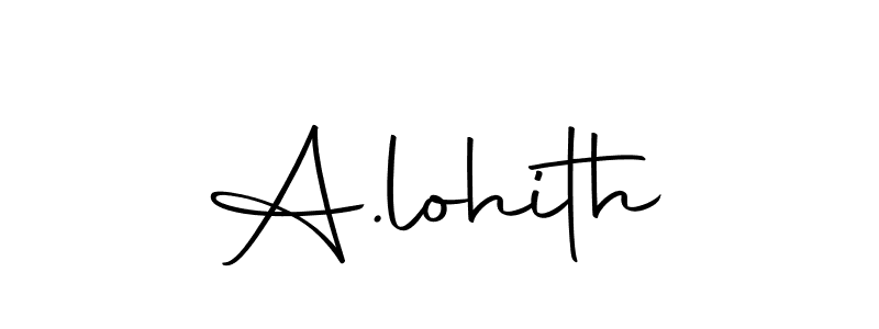 Design your own signature with our free online signature maker. With this signature software, you can create a handwritten (Autography-DOLnW) signature for name A.lohith. A.lohith signature style 10 images and pictures png